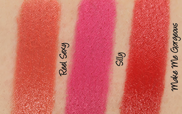 MAC Monday: MAC is Beauty - Reel Sexy, Silly and Make Me Gorgeous Lipstick Swatches & Review