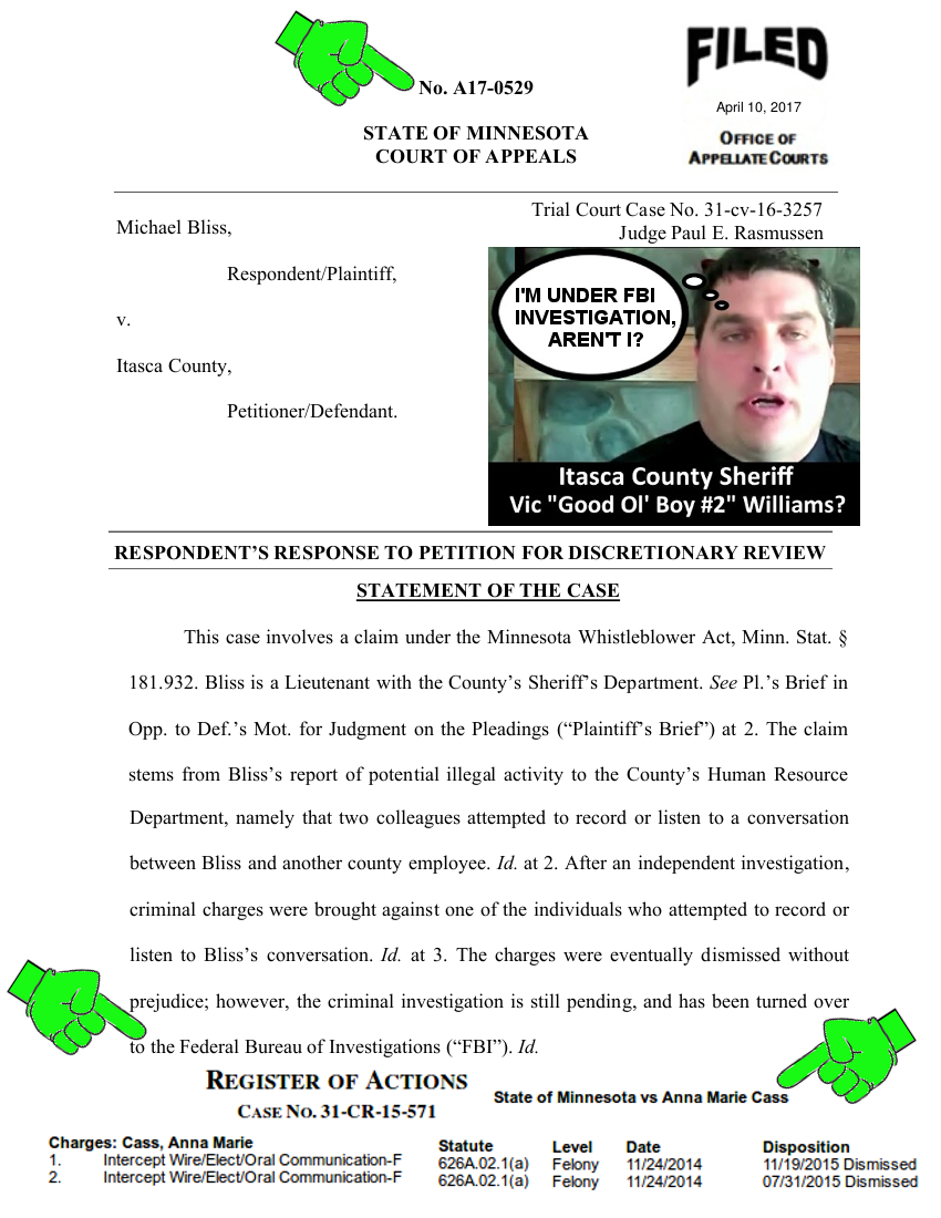 Lion News Did You Know That Corrupt Itasca Co Sheriff Vic "Good Ol