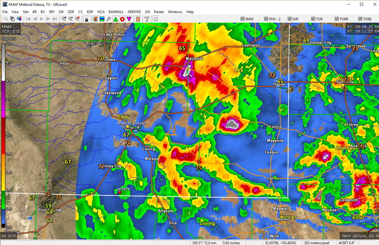 Rain All Around The Pecos Valley Of SE NM.