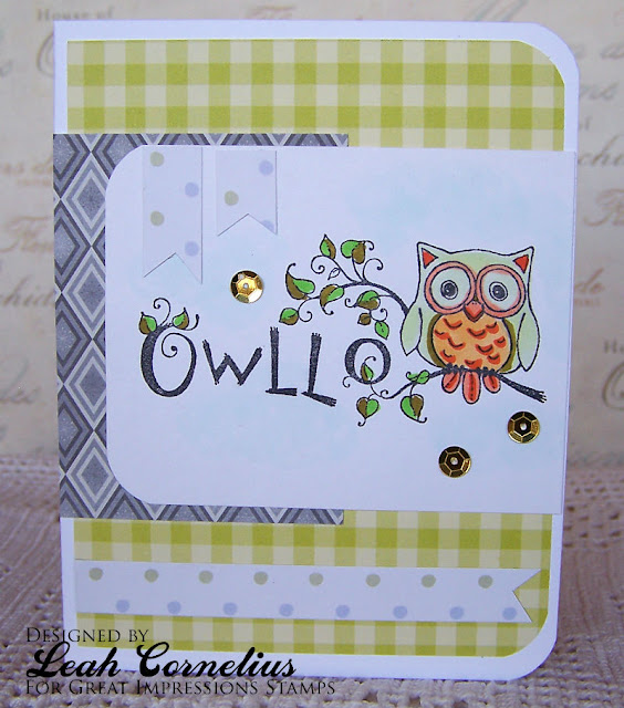 Great Impressions, Leah Cornelius, Owllo, owl, copic coloring