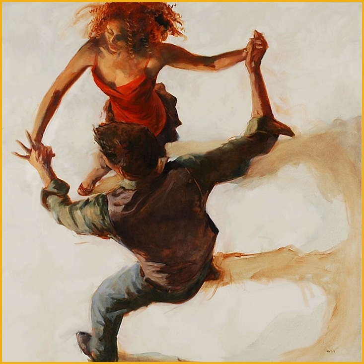 Шагающий танец. Allen Bentley картины. Аллен Бентли художник. Художник Allen Bentley|танец страсти. Картина танцы.
