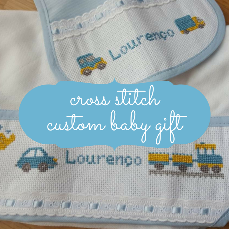 cross stitch custom baby gift Keeping it Real