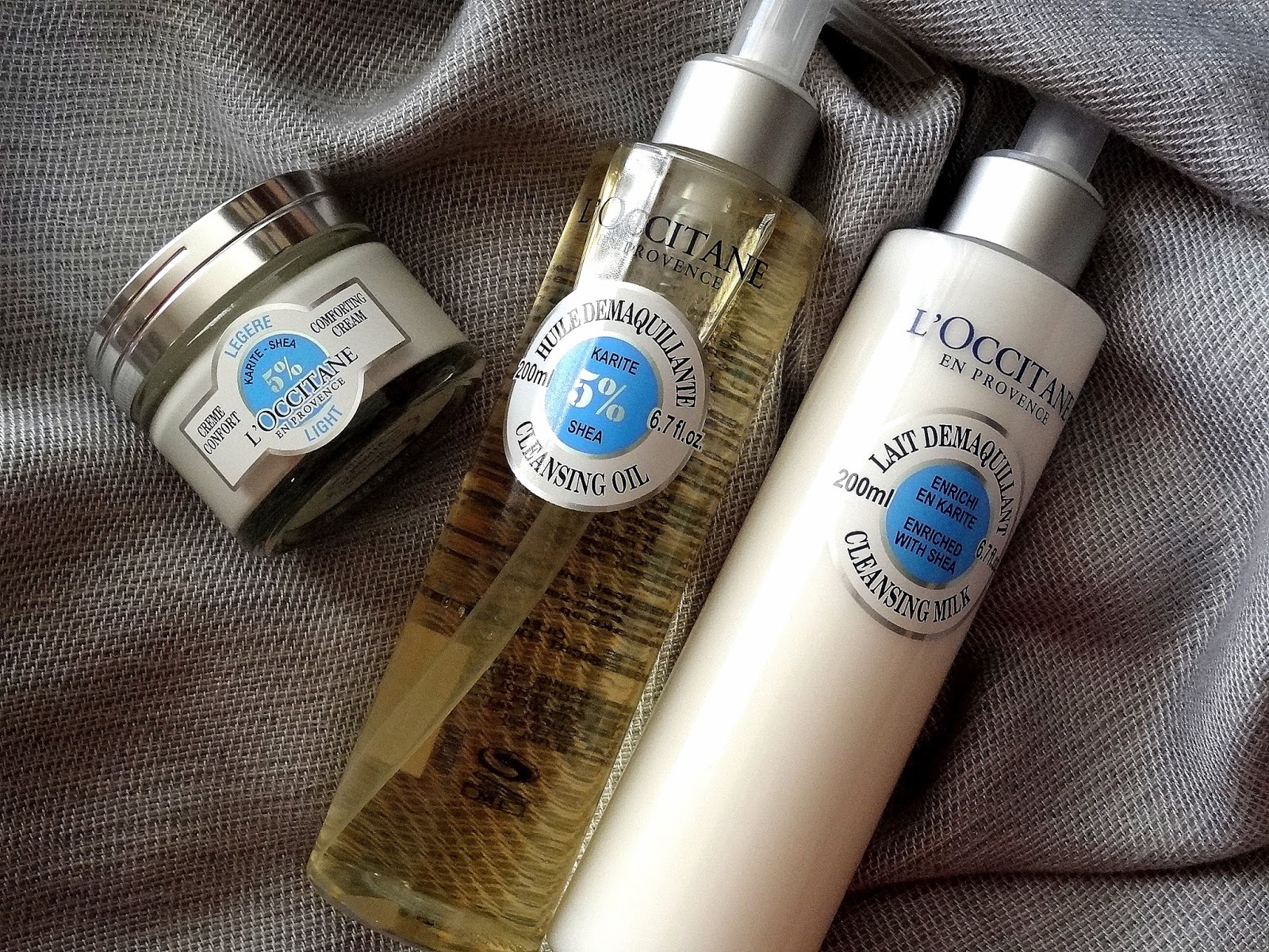 L'Occitane Shea Butter Comforting Skincare Collection | Cleansing Milk, Cleansing Oil and Light Comforting Cream