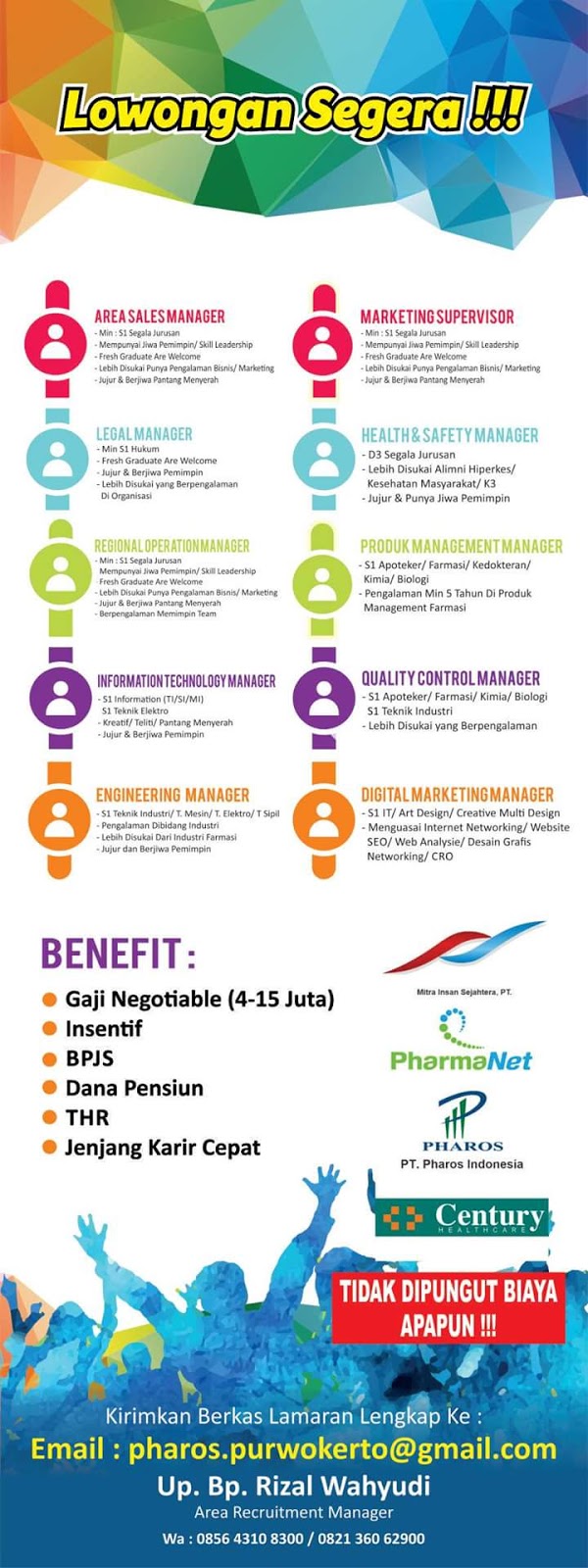 Lowongan Manager PT Pharos Indonesia Purwokerto