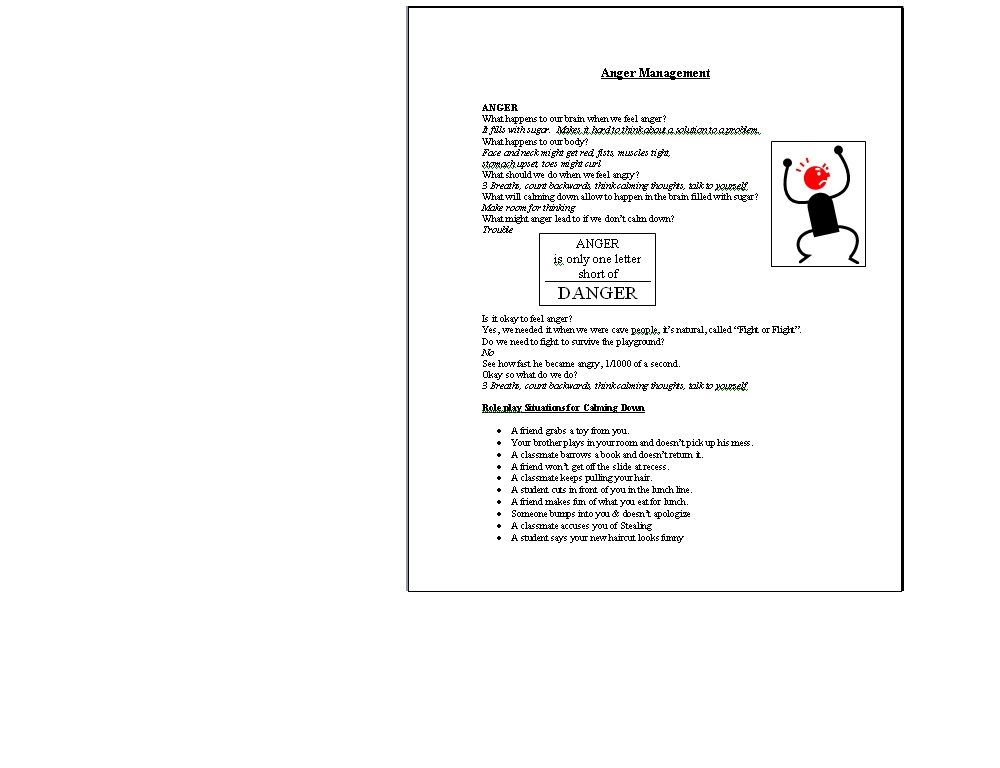 Slow Down, Stop, and Think!: Anger Management