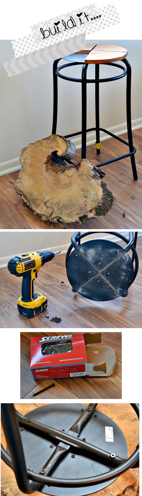 how to make: a log-slice plant table