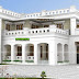 Decorative style 5 BHK flat roof home