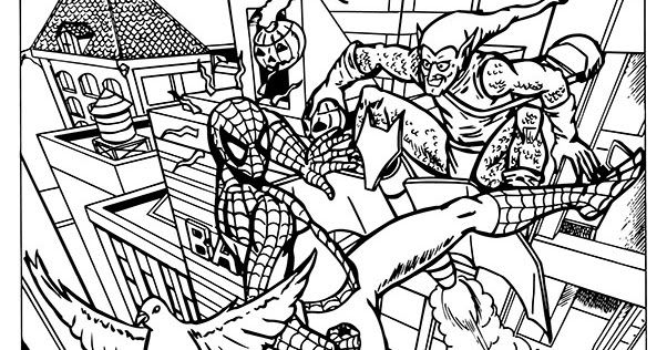 [Download 39+] Dibujos Para Colorear Spiderman Vs Duende Verde