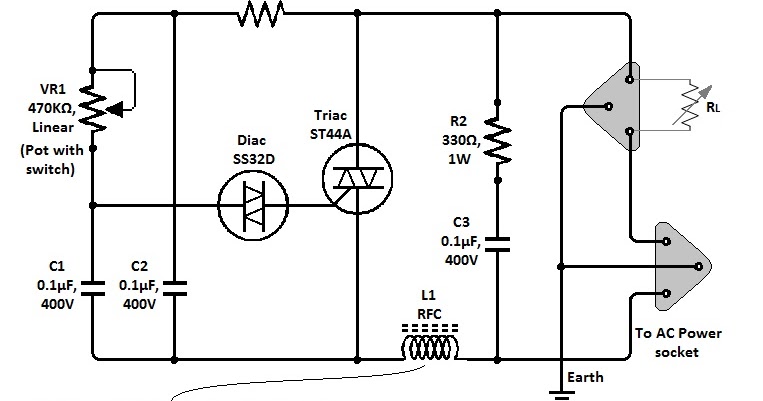 Simple Triac Dimmer Circuit |Engineering Ebook , Notes ,Project report