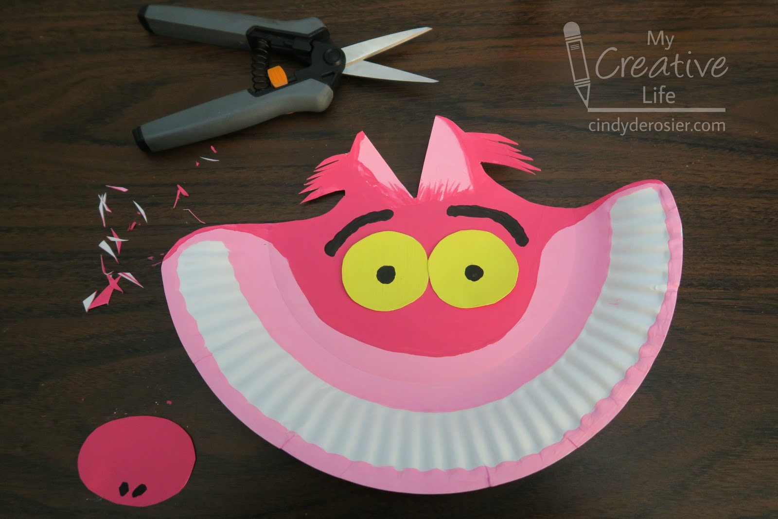 Cindy deRosier My Creative Life Paper Plate Cheshire Cat