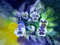 negative painting watercolor flower which