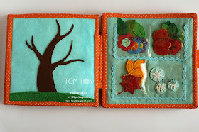 Handmade cloth quiet busy book for Sergio, season tree, развивающая книжка