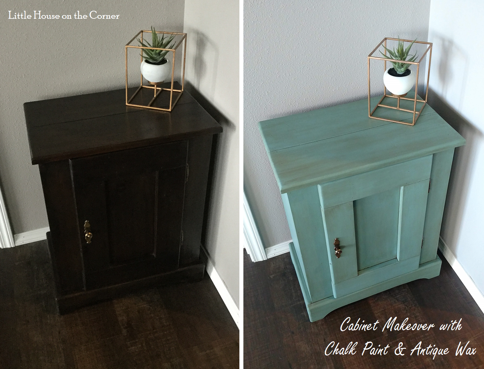 Little House on the Corner: Cabinet Makeover: Chalk Paint with Antique Wax