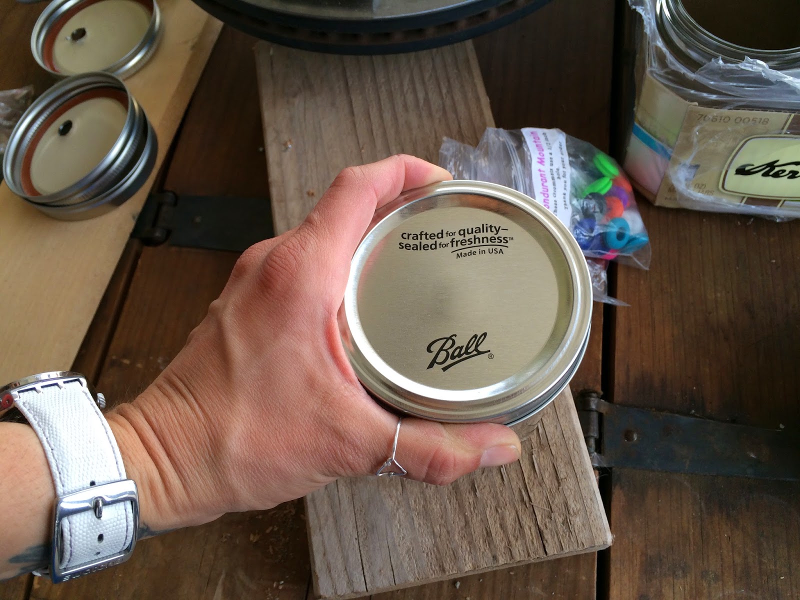 Hawks and honey D.I.Y. Ball Jar Lids holes for straws {how to drill