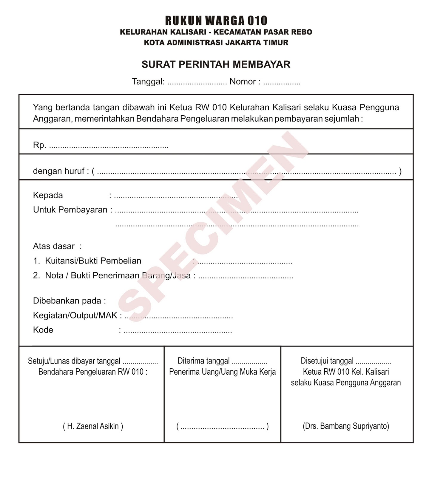 Contoh Surat Perintah Membayar Spm Contoh Surat