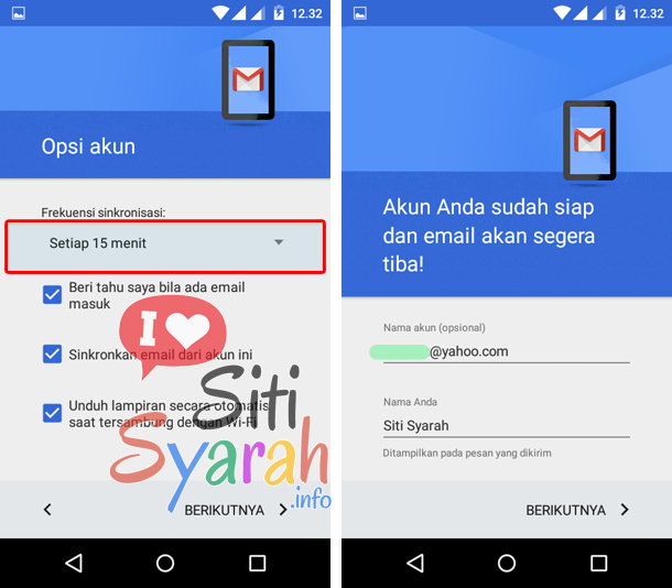 pengaturan yahoo mail android