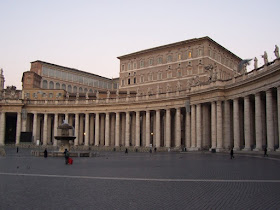 Apostolic Palace above the colonnades in St Peter's Square