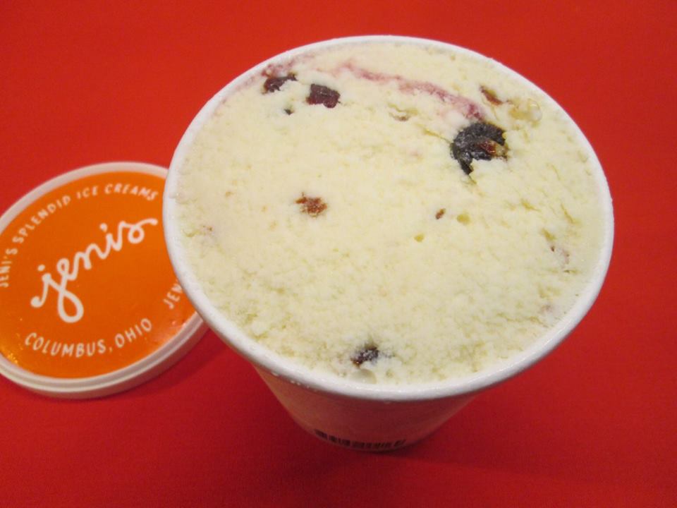 David's Ice Cream Reviews Jeni's Goat Cheese with Red Cherries