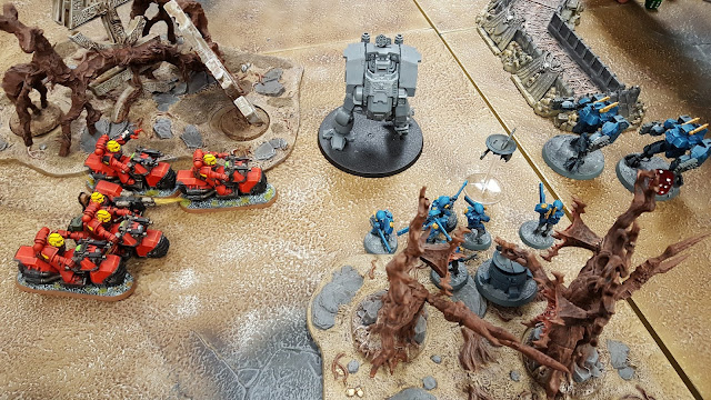 We'll be safe with those Lovecraftian nightmares! fate of konor battle report space marine blood angels tau t'au tyranid ultramarines dark angels imperial guard redemptor dreadnought thousand sons magnus the red astramis