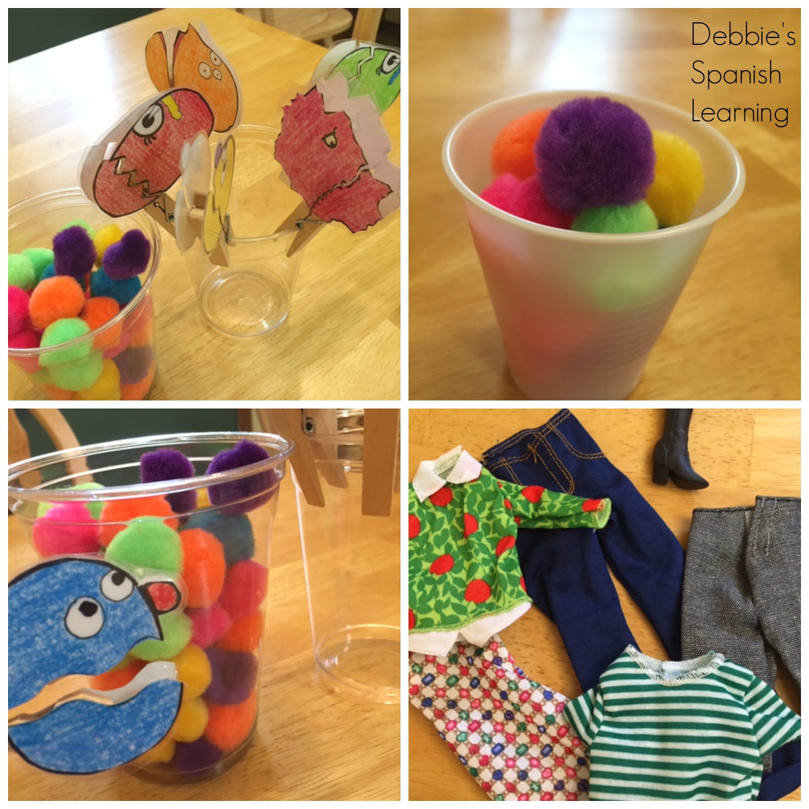 Debbie's Spanish Learning Clothespin Monsters and Language Learning