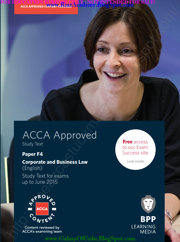 2015-ACCA-F4-CORPORATE AND BUSINESS LAW (ENG) -STUDY TEXT 2015-ACCA-F4-CORPORATE AND BUSINESS LAW (ENG) -STUDY TEXT