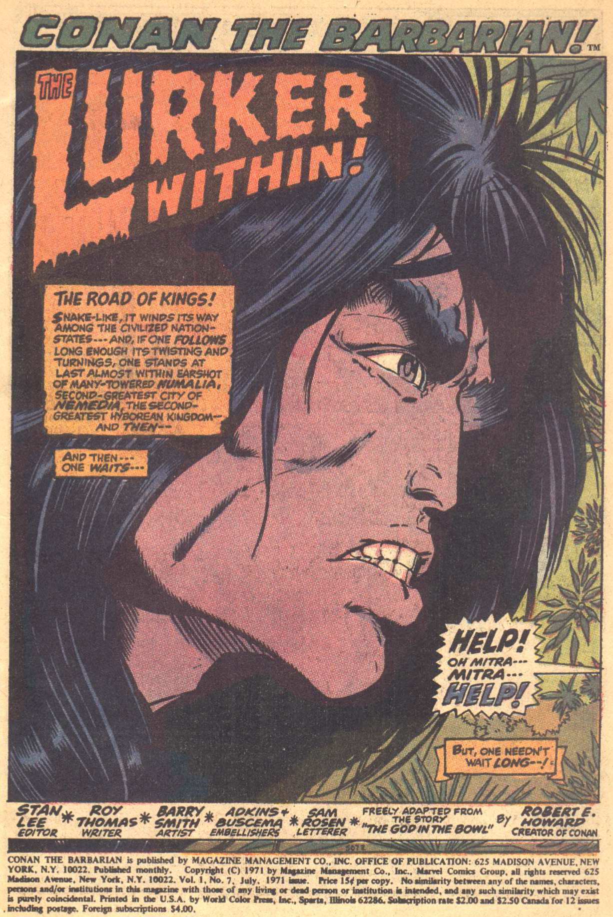 Read online Conan the Barbarian (1970) comic -  Issue #7 - 2