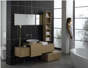 Moderno mobiliario de baño Piudue con estilo minimalista