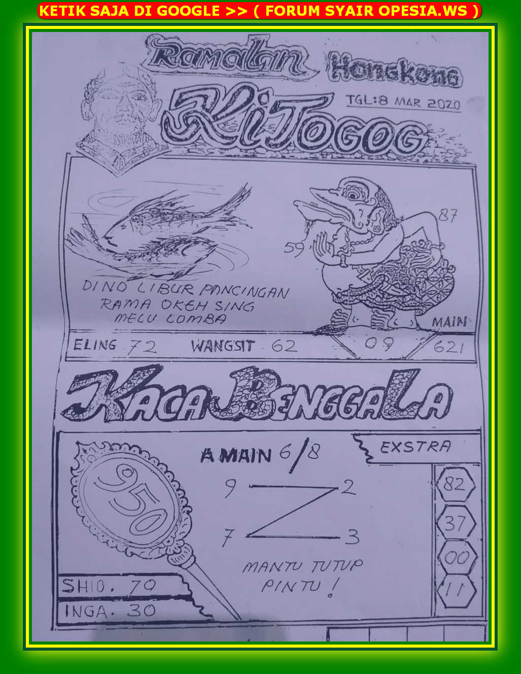 1 New Message Kode Syair Hongkong 8 Maret 2020 Forum Syair Togel Hongkong Singapura Sydney
