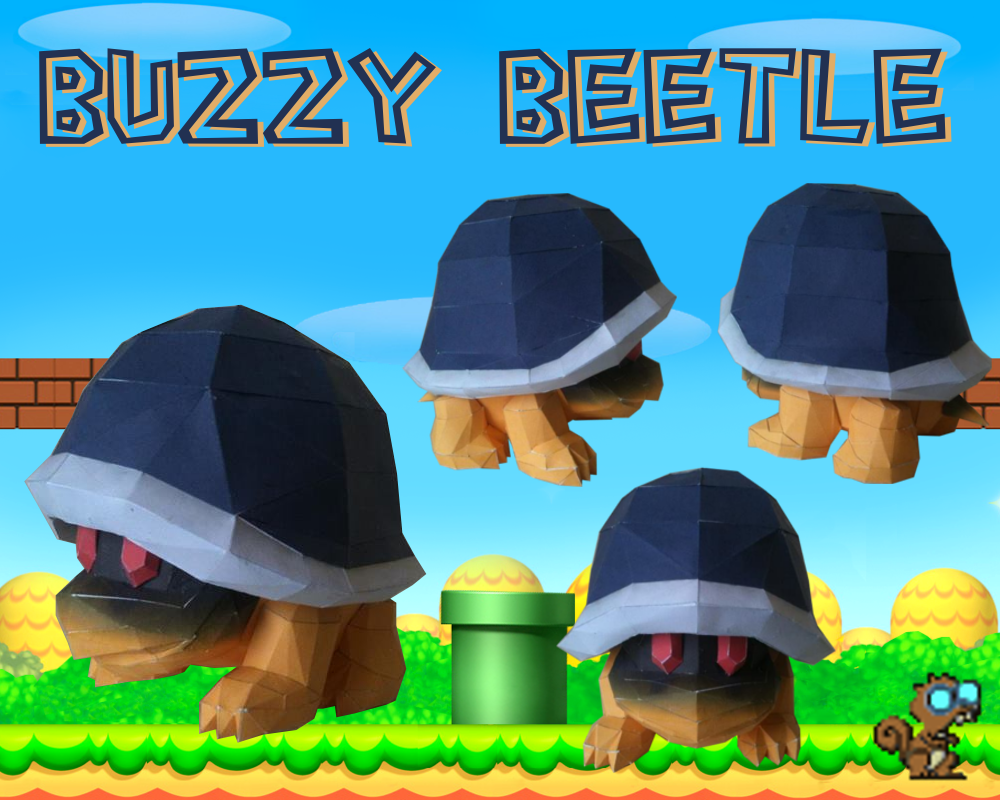 Buzzy Beetle Papercraft