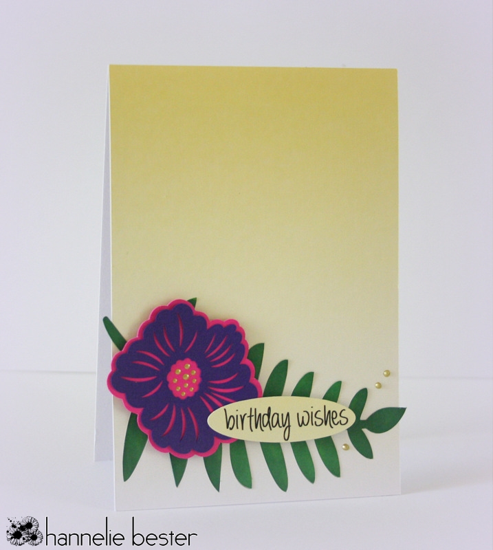 Botanical inspired birthday card