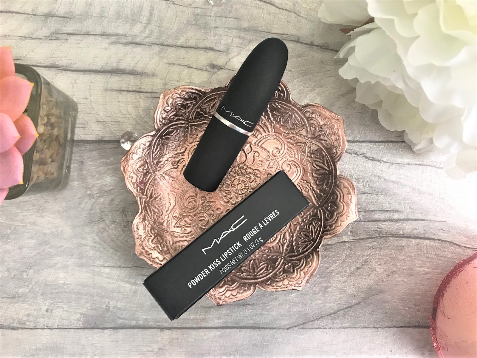 MAC Powder Kiss Lipstick Reverence Review + Swatch Kathryn's Loves