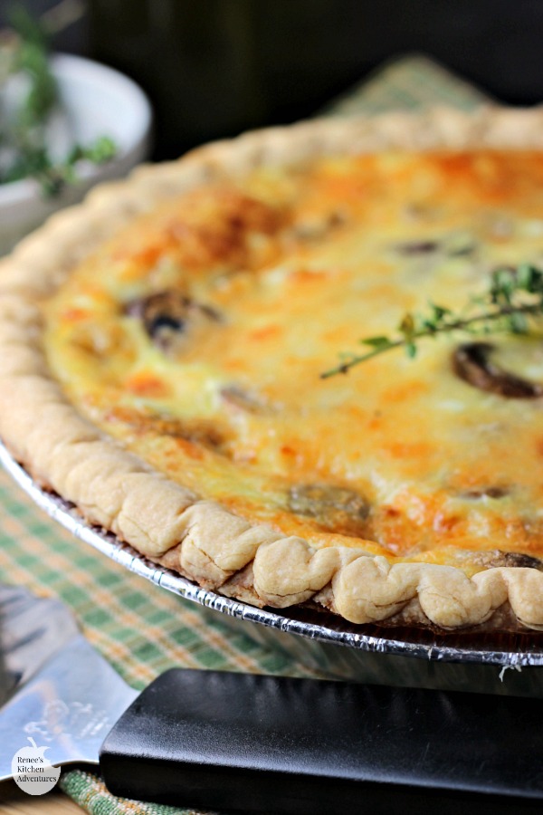 Mushroom Swiss Quiche Renee's Kitchen Adventures