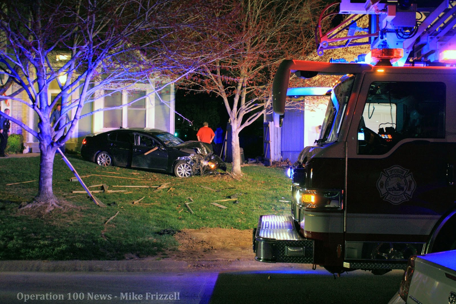 Operation100news PHOTOS Lenexa man injured when car clips Shawnee
