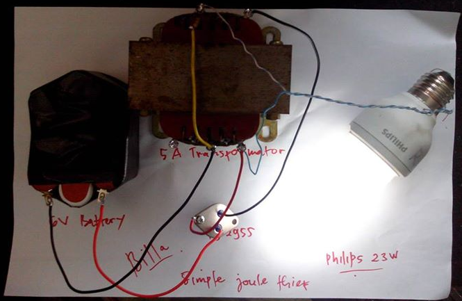 Rangkaian Joule Thief Sederhana Dari 3v Bisa Menyalakan