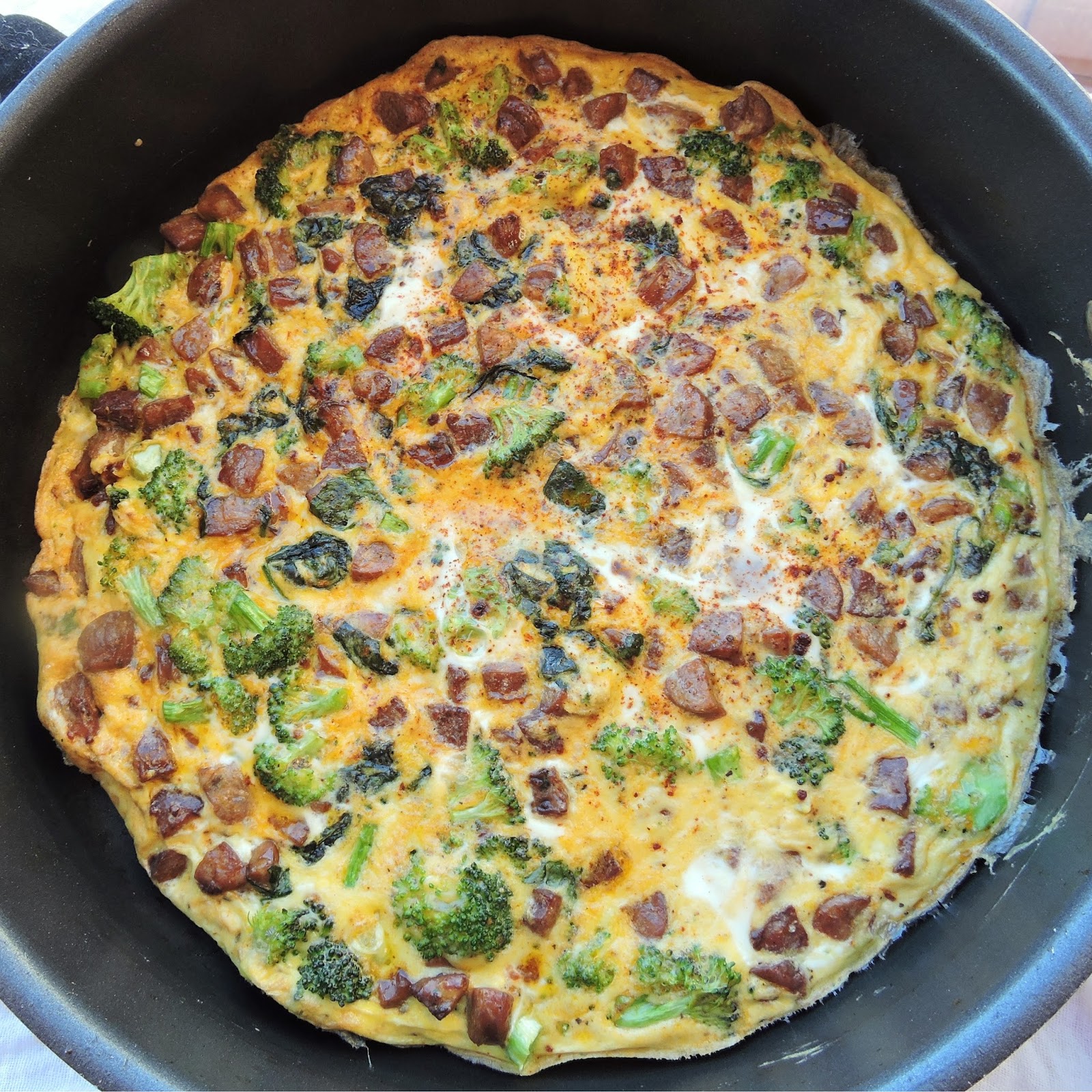 Just Jessie B Broccoli & Chorizo Breakfast Skillet