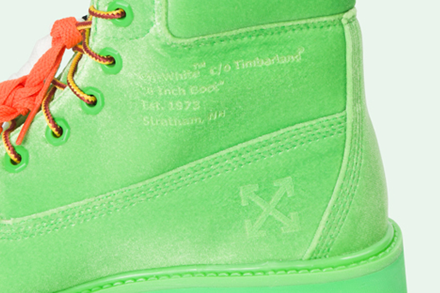 off white green timberlands