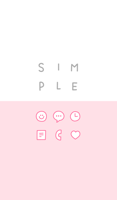 SIMPLE / white-pink