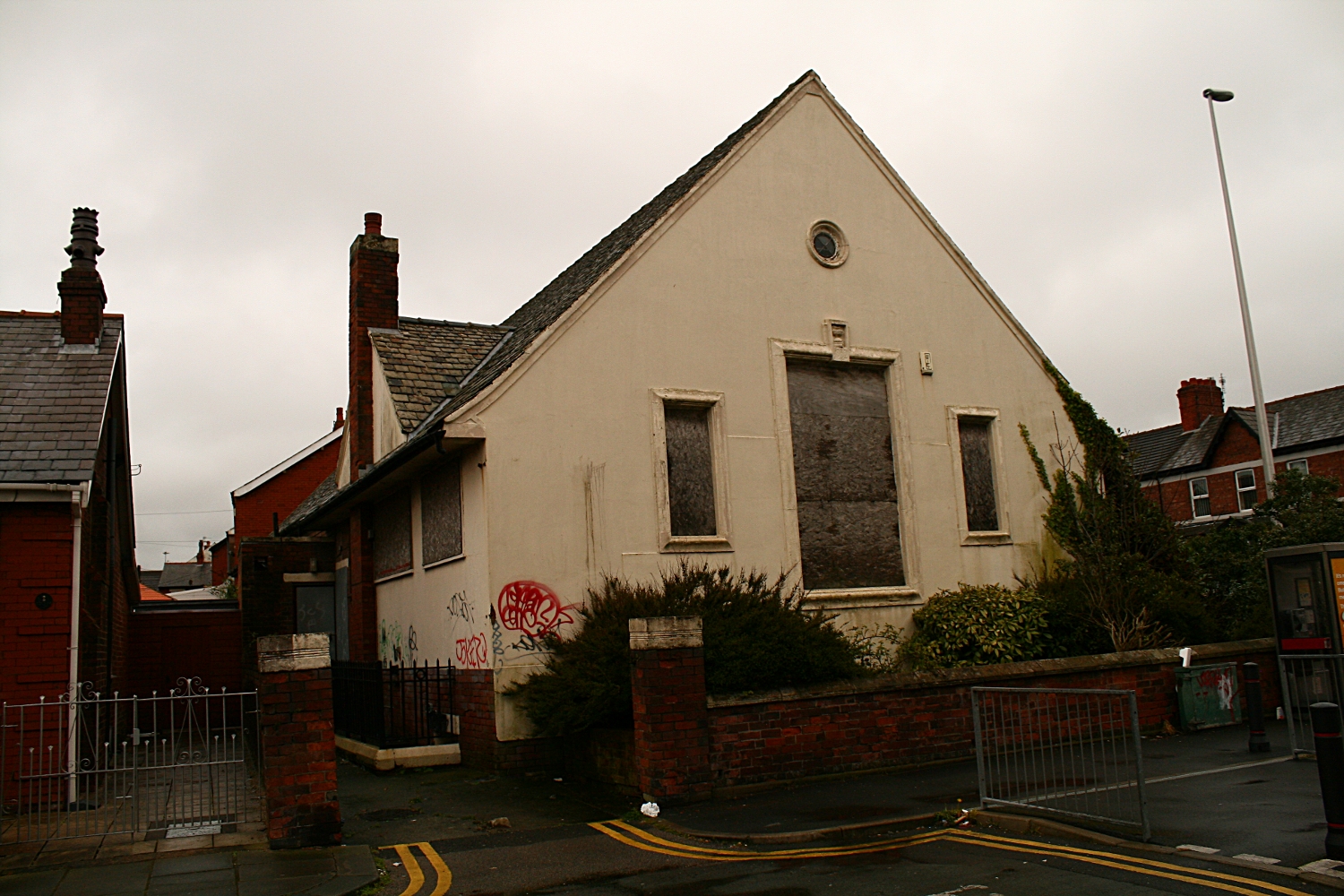 Roads and artifacts Marton Drive Library, Blackpool