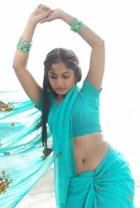 Actress Tollywood Gallery Madhavi Latha In Blue Saree Wet And Hot Pics