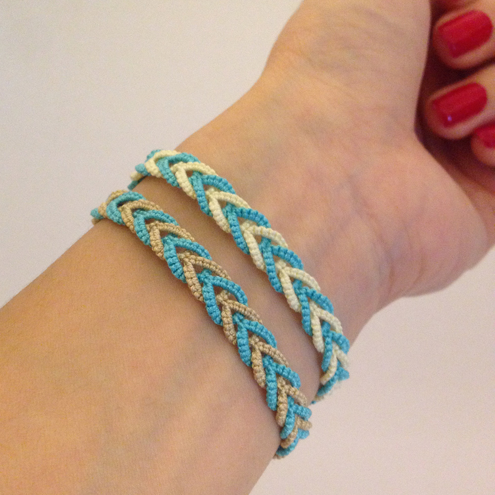 The Kim and I (Tatting Lace) Tatting Lace) Celtic Split ring bracelet