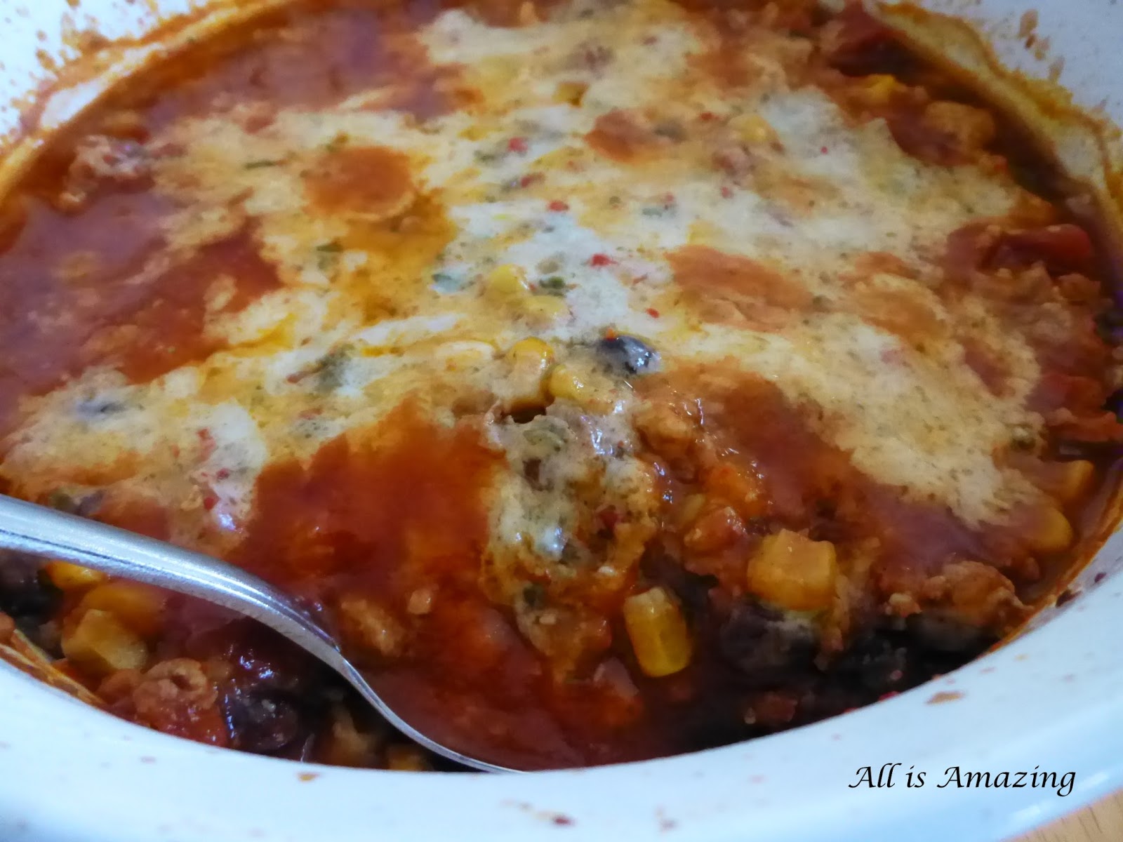 All is Amazing Turkey Chili Bake