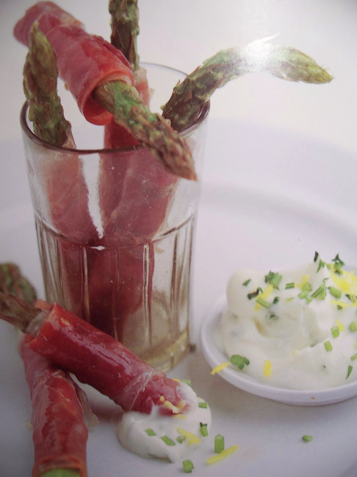 Softer Side of Me Prosciuttowrapped Asparagus with Lemon Mayo