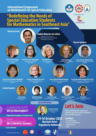 Simposium Internasional tentang Matematika untuk Pendidikan Khusus Perlu: ′′ Mendefinisikan Kembali Kebutuhan Siswa Pendidikan Khusus untuk Matematika di Asia Tenggara ".