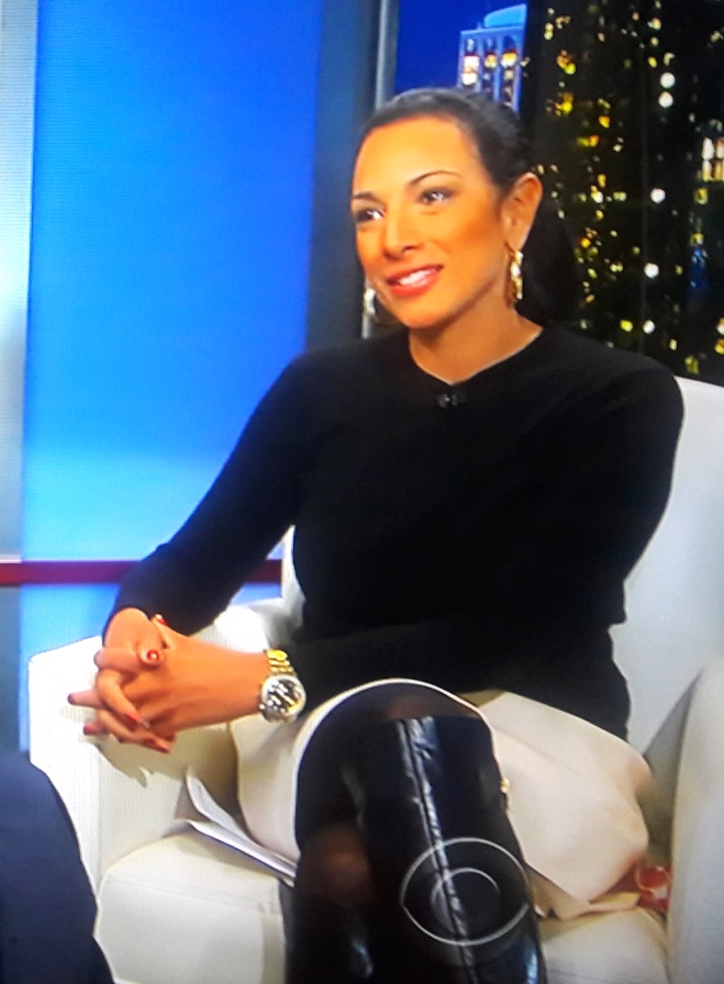 The Appreciation Of Booted News Women Blog Cbs News Michelle Miller Shows Off An Absolutely Gorgeous Chic Pair Of Over The Knee Black Leather Boots