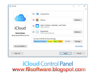 Download iCloud Control Panel v7.0.1.210 - Software for managing iCloud