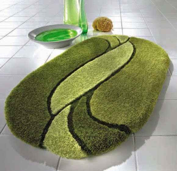 The Extraordinary Modern green bath rugs photo