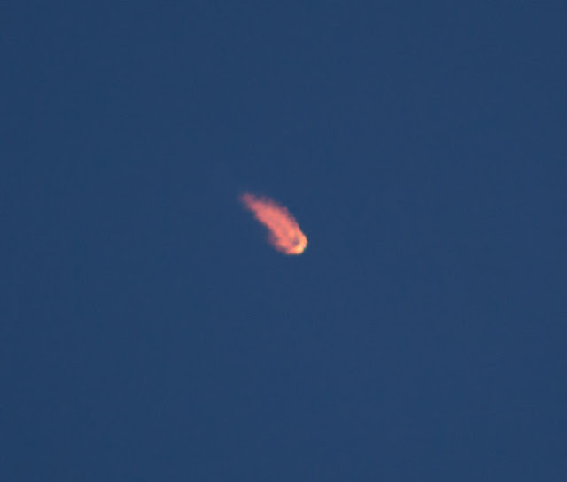 Falcon Heavy launch at KSC, 1:24 minutes later, 300mm, 1/2000 second (Source: Palmia Observatory)