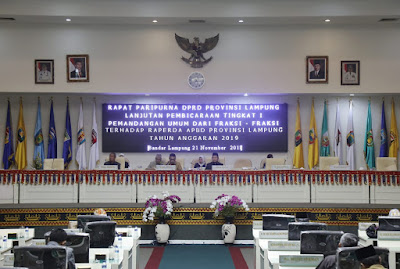 Seluruh Fraksi DPRD Lampung Sepakat Lanjutkan Bahas Raperda APBD 2019