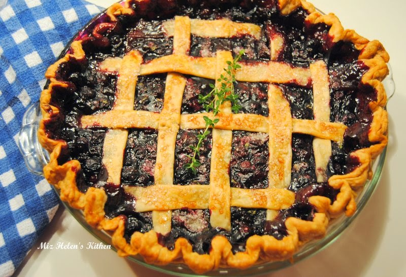 Blueberry Thyme Pie at Miz Helen's Country Cottage