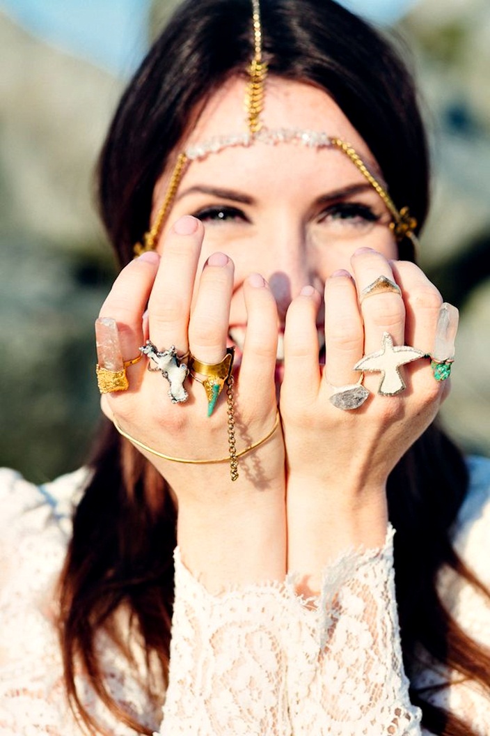 Your Definitive Guide To Stacking Jewelry, how to wear lost of rings and bracelets at once